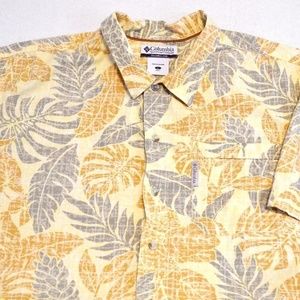 Columbia Men's Floral Hawaiian Short Sleeve Large